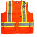 Bright Orange High Visibility Sleeveless Surveyor Vest